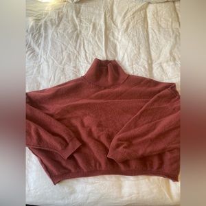 Free people cashmere crop turtle neck